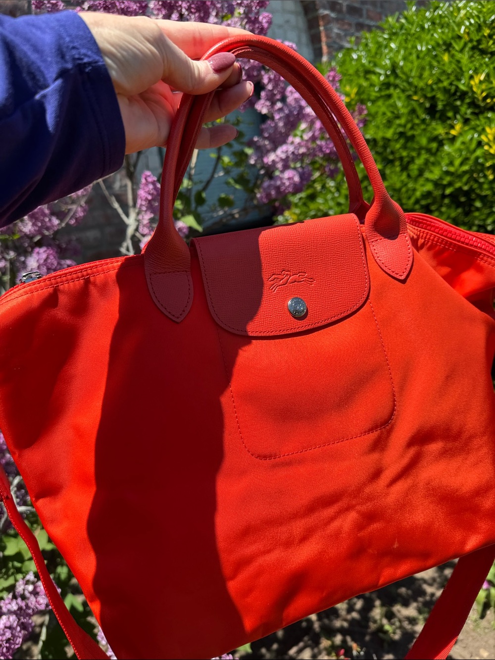 Longchamp Canary orange Le Pliage Tote with Removable Shoulder Strap - Picture 3 of 10